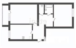 2-к квартира, вторичка, 51м2, 1/5 этаж