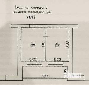 1-к квартира, вторичка, 28м2, 3/5 этаж