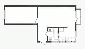 2-к квартира, вторичка, 44м2, 3/5 этаж