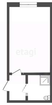 1-к квартира, вторичка, 19м2, 1/5 этаж