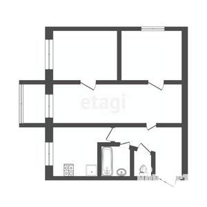 3-к квартира, вторичка, 45м2, 5/5 этаж