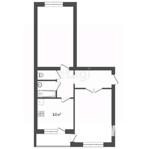 2-к квартира, вторичка, 48м2, 5/5 этаж