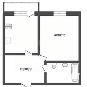 1-к квартира, вторичка, 37м2, 1/10 этаж