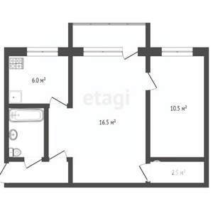 2-к квартира, вторичка, 48м2, 5/5 этаж
