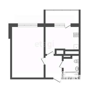 1-к квартира, вторичка, 37м2, 1/10 этаж