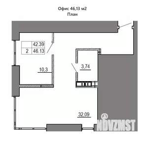 Студия квартира, вторичка, 46м2, 4/16 этаж