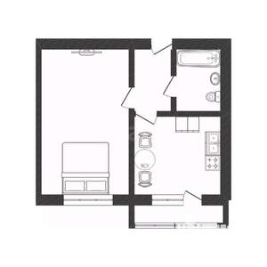 1-к квартира, вторичка, 41м2, 8/10 этаж