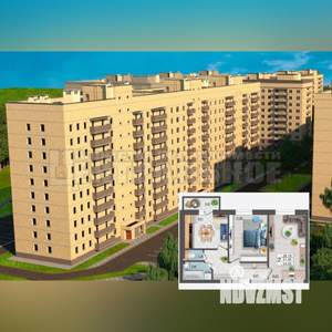 2-к квартира, сданный дом, 54м2, 3/10 этаж