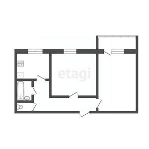 2-к квартира, вторичка, 54м2, 6/9 этаж