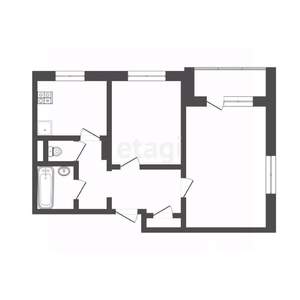 2-к квартира, вторичка, 56м2, 2/9 этаж