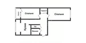 2-к квартира, вторичка, 57м2, 8/10 этаж