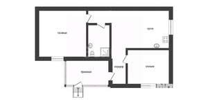 2-к квартира, вторичка, 59м2, 1/1 этаж