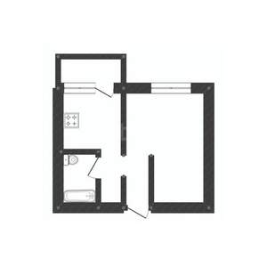 1-к квартира, вторичка, 27м2, 9/9 этаж