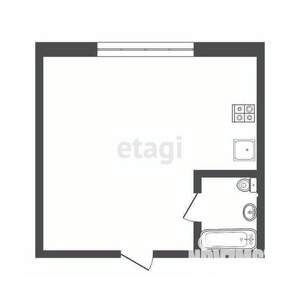 Студия квартира, вторичка, 20м2, 6/10 этаж