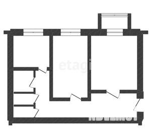 2-к квартира, вторичка, 60м2, 3/3 этаж