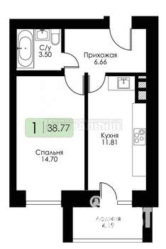 1-к квартира, вторичка, 39м2, 10/10 этаж