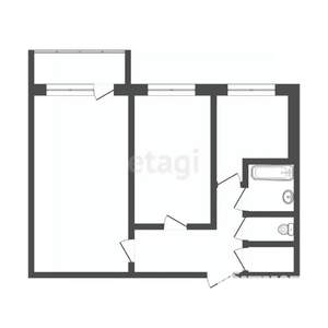 2-к квартира, вторичка, 45м2, 4/5 этаж