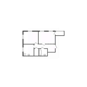 2-к квартира, вторичка, 59м2, 2/2 этаж