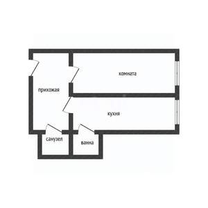 1-к квартира, вторичка, 44м2, 1/5 этаж