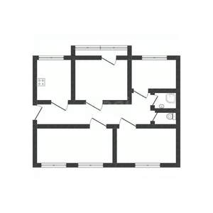 4-к квартира, вторичка, 74м2, 9/10 этаж