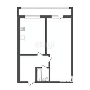 1-к квартира, вторичка, 40м2, 8/10 этаж