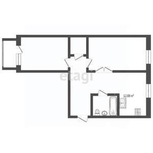 2-к квартира, вторичка, 59м2, 4/5 этаж
