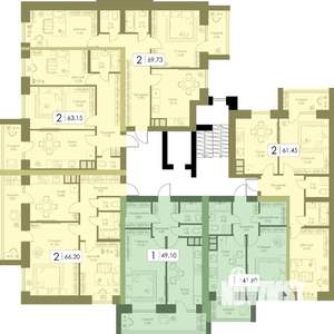 2-к квартира, вторичка, 63м2, 7/10 этаж