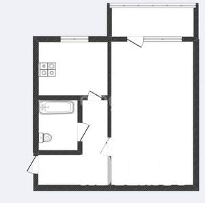 1-к квартира, вторичка, 30м2, 5/5 этаж