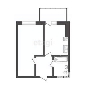 1-к квартира, вторичка, 28м2, 8/10 этаж