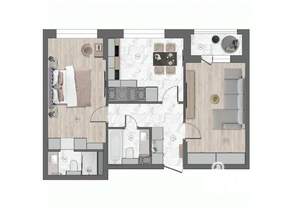 2-к квартира, строящийся дом, 60м2, 10/10 этаж