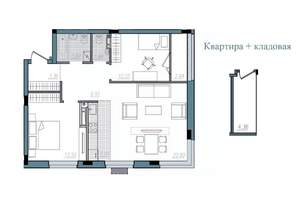 3-к квартира, строящийся дом, 70м2, 3/14 этаж