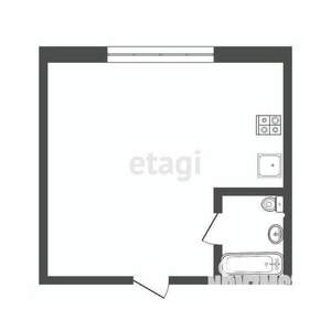 Студия квартира, вторичка, 20м2, 6/10 этаж
