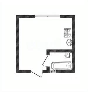 Студия квартира, вторичка, 20м2, 1/10 этаж