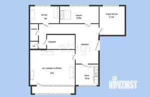 3-к квартира, вторичка, 77м2, 2/5 этаж