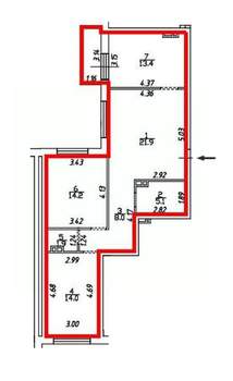 3-к квартира, строящийся дом, 82м2, 1/16 этаж