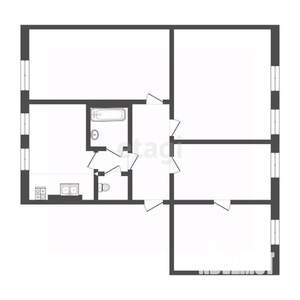 4-к квартира, вторичка, 63м2, 2/2 этаж