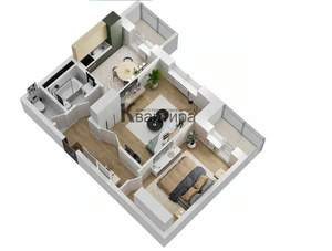 2-к квартира, вторичка, 58м2, 5/10 этаж
