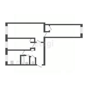 3-к квартира, вторичка, 59м2, 4/5 этаж