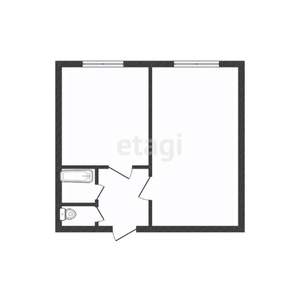 1-к квартира, вторичка, 34м2, 2/5 этаж