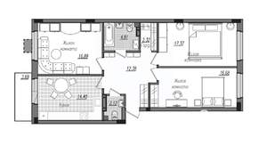 3-к квартира, строящийся дом, 91м2, 4/16 этаж