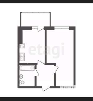 1-к квартира, вторичка, 30м2, 4/10 этаж
