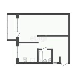1-к квартира, вторичка, 33м2, 2/4 этаж