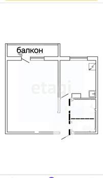 1-к квартира, вторичка, 38м2, 4/9 этаж