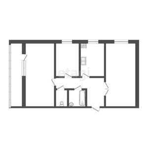 3-к квартира, вторичка, 64м2, 10/12 этаж