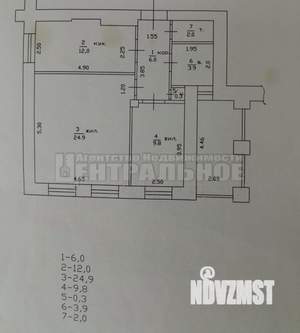 2-к квартира, вторичка, 59м2, 1/5 этаж