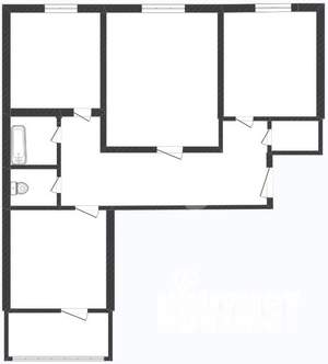 3-к квартира, вторичка, 63м2, 9/9 этаж