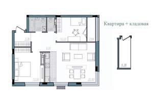 3-к квартира, строящийся дом, 70м2, 9/14 этаж