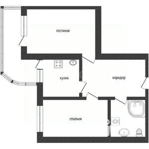 2-к квартира, вторичка, 68м2, 6/10 этаж