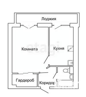 1-к квартира, вторичка, 44м2, 10/10 этаж