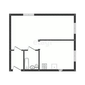 1-к квартира, вторичка, 28м2, 1/5 этаж
